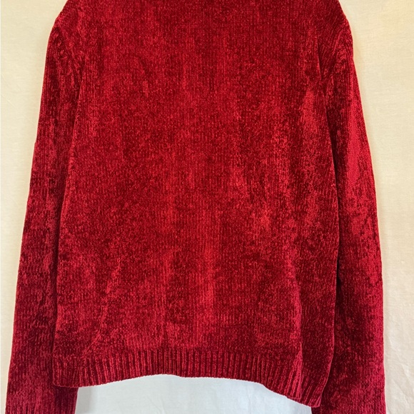 B-26 Alfred Dunner Red Long Sleeve Mock Turtle neck Sweater Size S - Picture 8 of 15